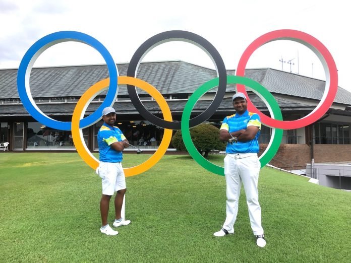 WhatsApp Image 2021-07-28 at 20.50.27 Anirban Lahiri (left) and Udayan Mane at the Kasumigaseki Country Club ahead of the Tokyo Olympic men's golf competition. Photo: IGF/PGA Tour
