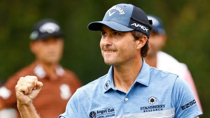 Kevin Kisner held his nerve to emerge victorious in a six-man playoff at the Wyndham Championsip on Sunday. Photo: Techly360.in