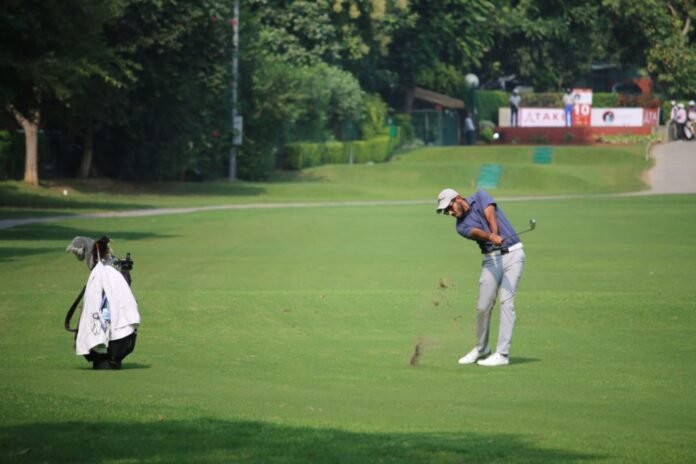 Yuvraj Sandhu Yuvraj Sandhu made a solid start at the ICC-RCGC Open with a 3-under 69 to lie a shot off the lead after Round 1.