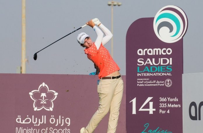 Carlota Ciganda holds the joint lead after the opening day of the Saudi Ladies International. Photo: Tristan Jones/LET