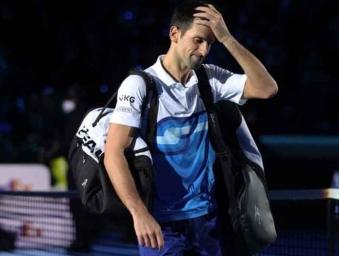 Novak Djokovic shared the record of 20 Grand Slam career titles with Rafael Nadal and Roger Federer