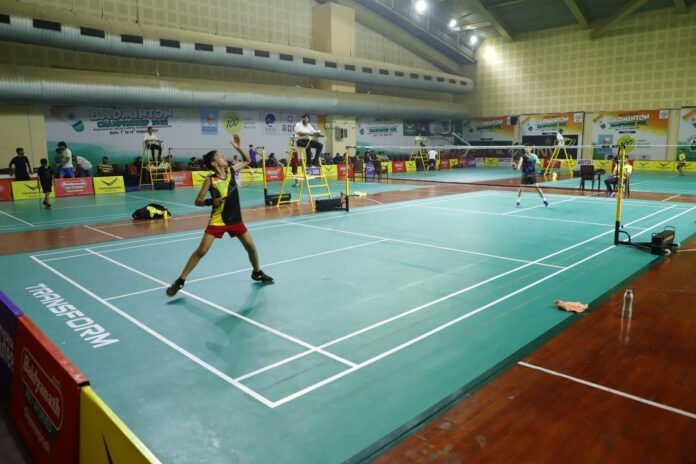 DELHI_BADMINTON Action during the Delhi State Badminton Championship